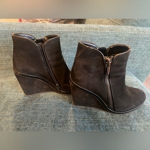 Vince Camuto suede wedge booties